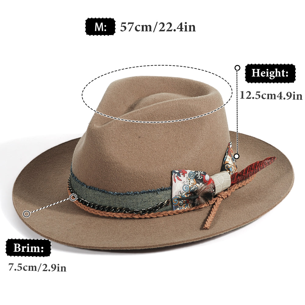 Fedora Hat(Includes All The Accessories)