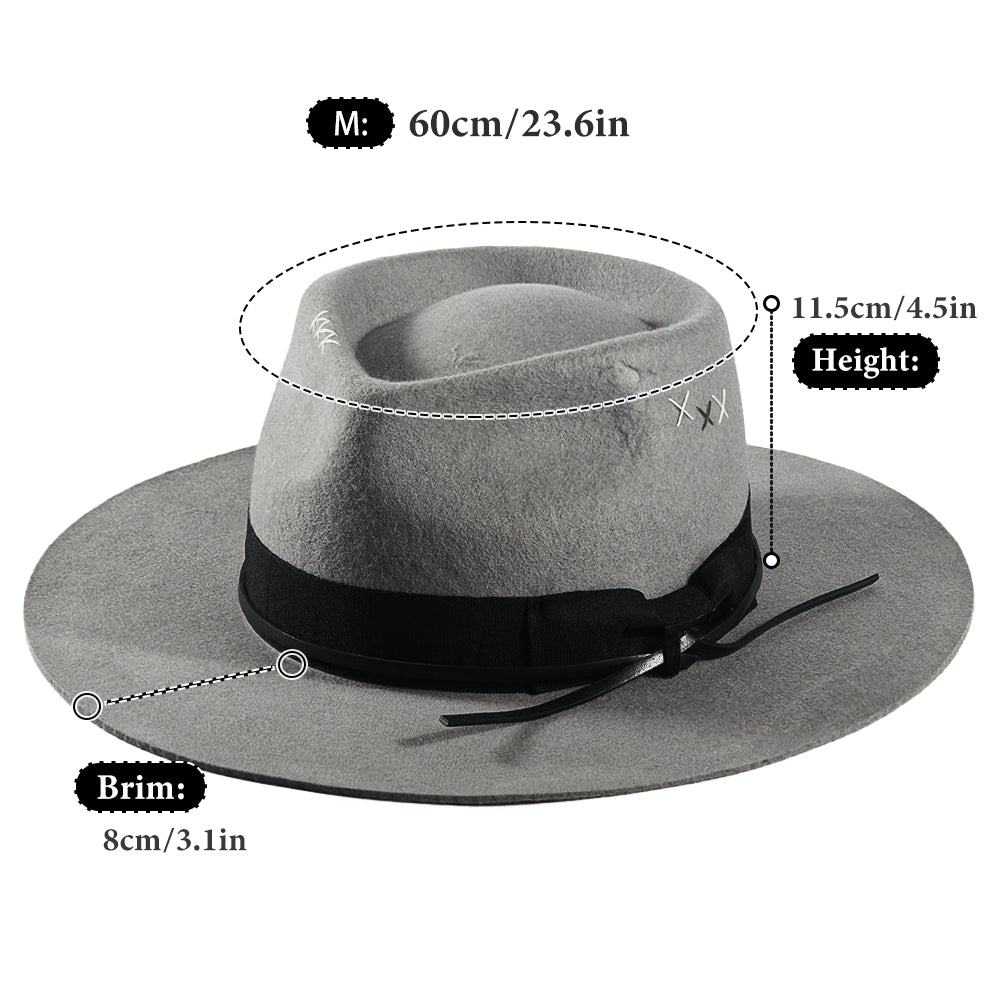 Fedora Felt Hat-Gray