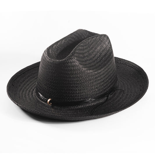 Miller Ranch Straw Fedora Hat - Ebony