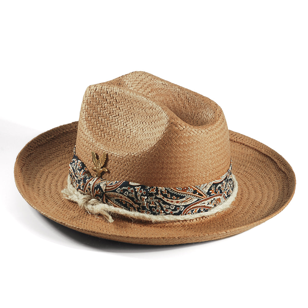 Miller Ranch Fedora Hat - Patriotic Straw(Includes All The Accessories)