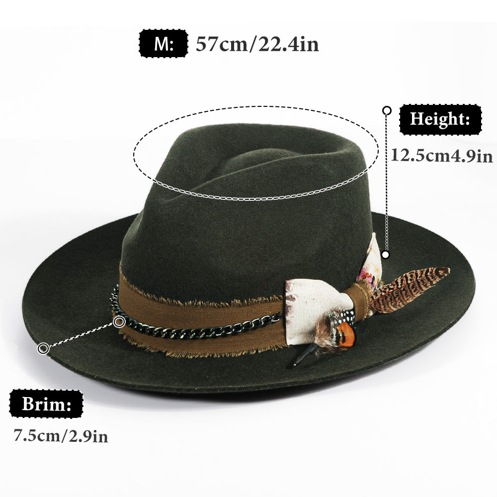 Fedora Hat(Includes All The Accessories)