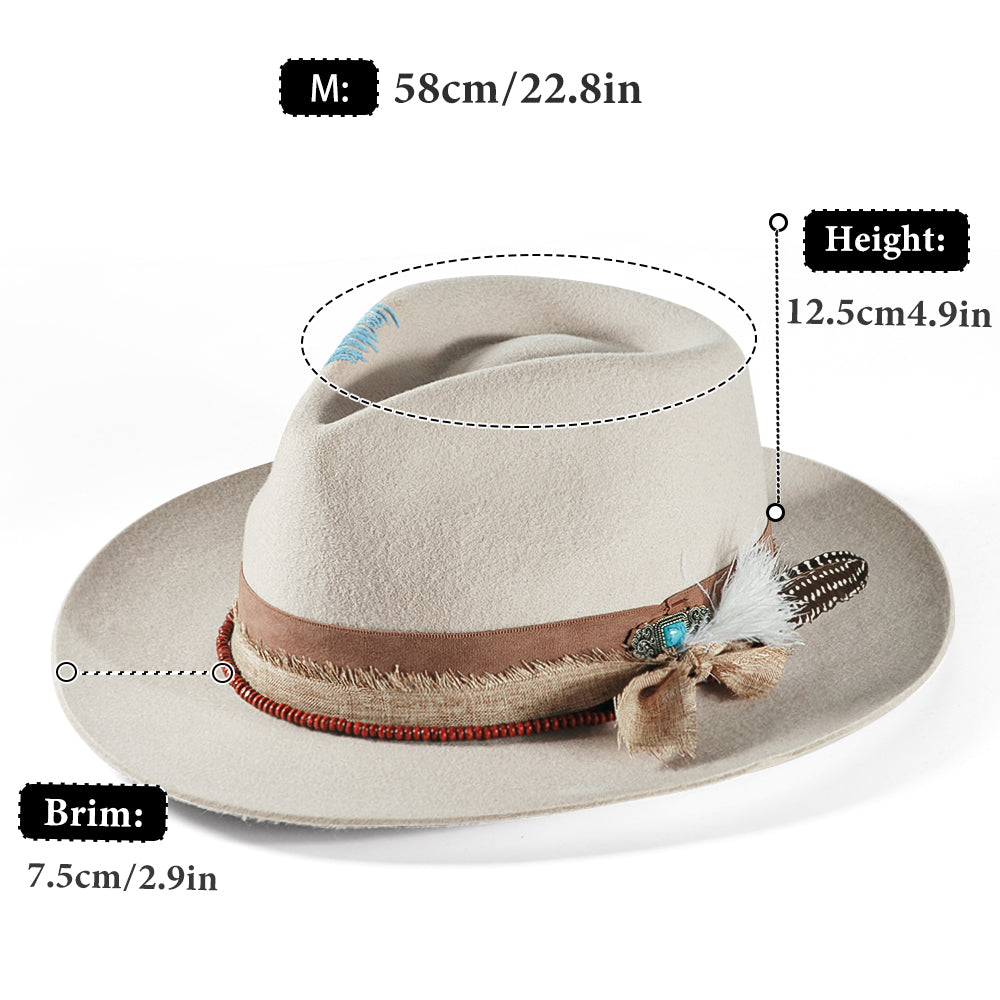 Fedora Felt(Includes All The Accessories)