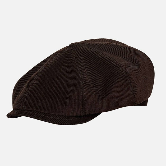 Corduroy 8 Panels Cap-Brown