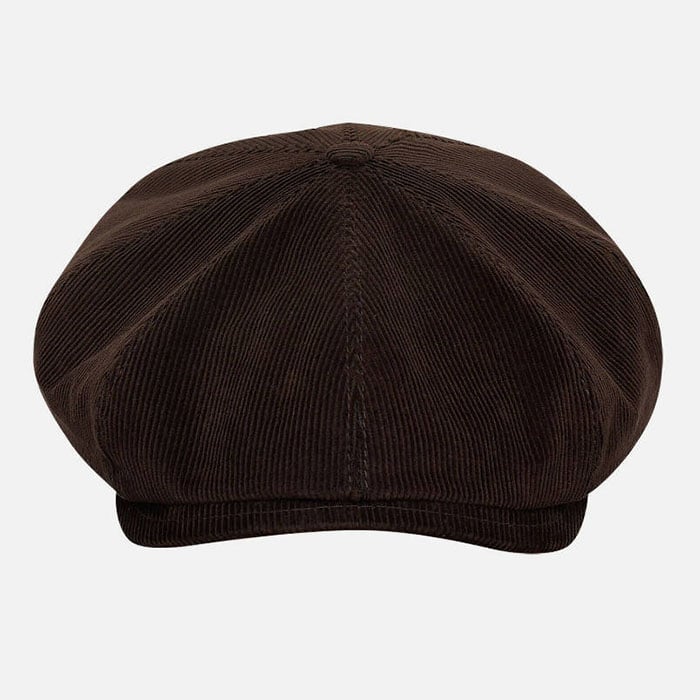 Corduroy 8 Panels Cap-Brown