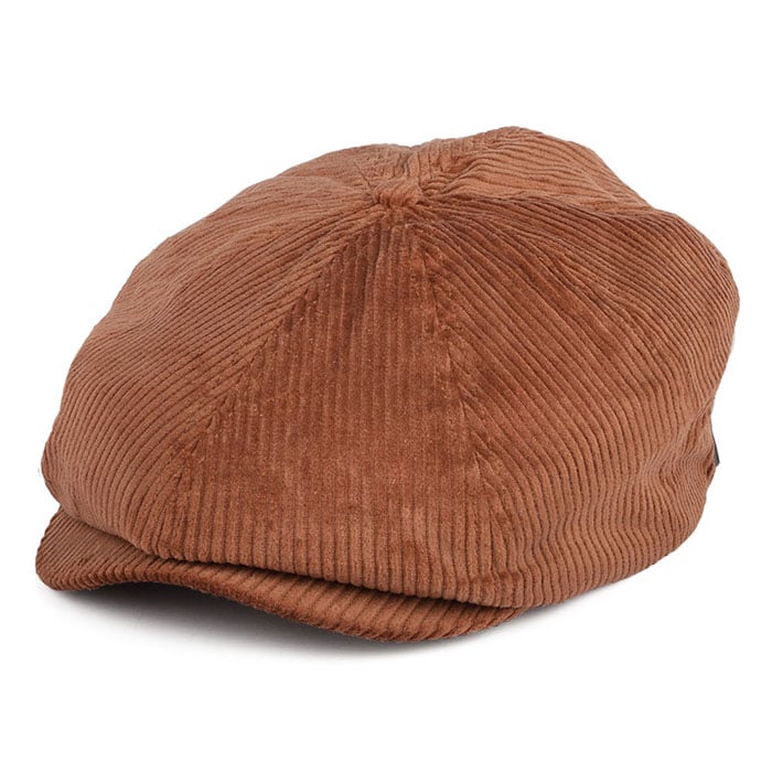 Corduroy Scottish 8 Panels Cap-Brown