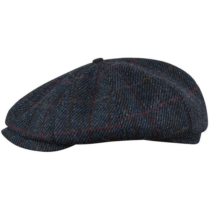 SHELBY -Blue-Red Plaid Scottish 8 Panels Man Cap