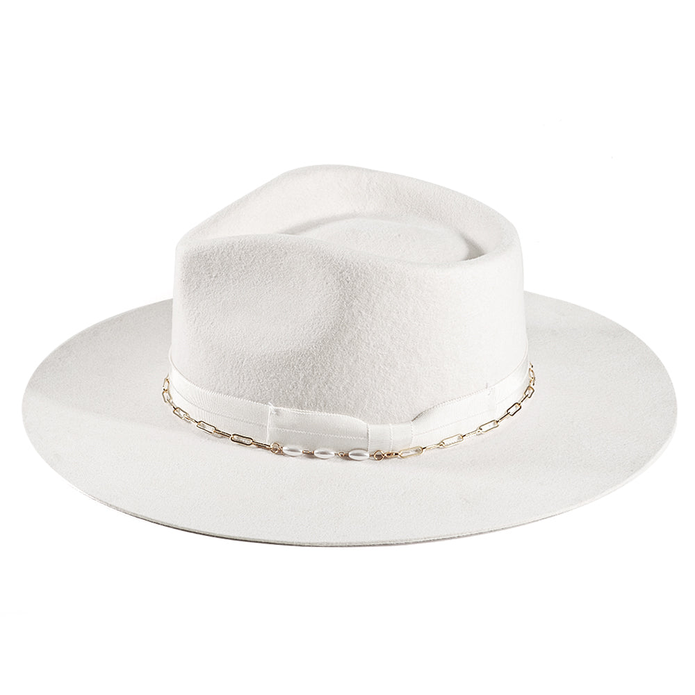 Fedora Felt Hat-White