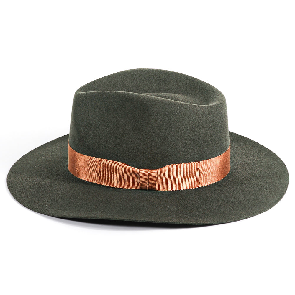 Western Felt Hat-Green