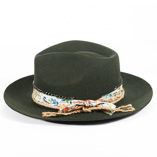 Fedora Hat-Green(Includes All The Accessories)