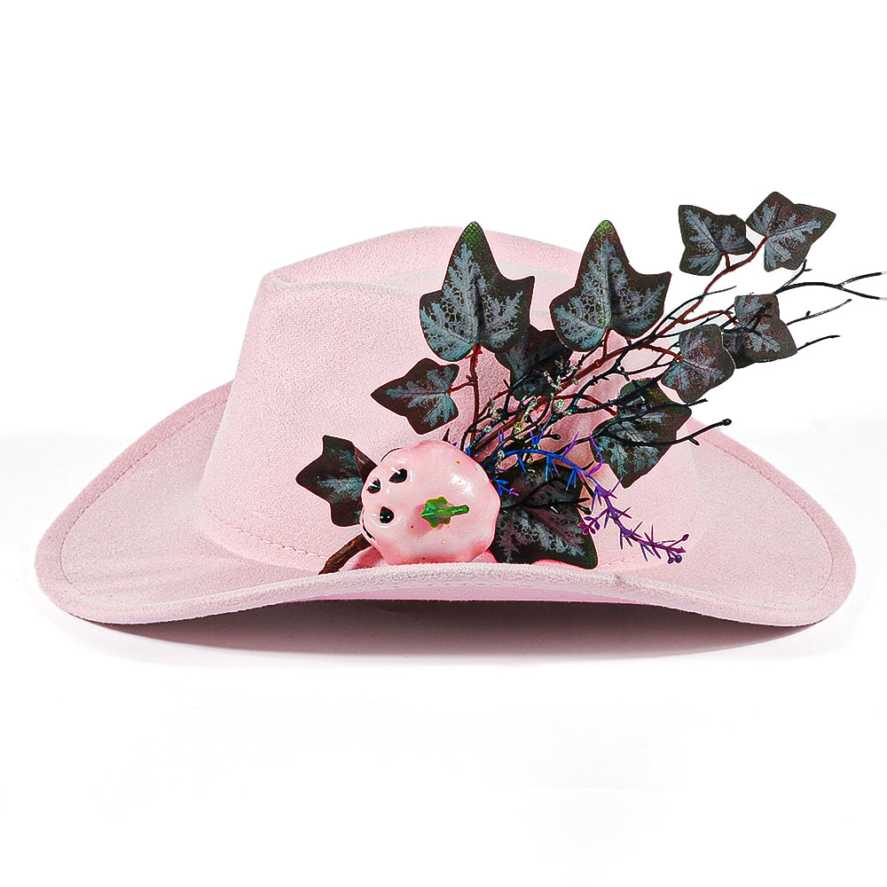 Halloween Pink Pumpkin Felt Hat(Includes all accessories)