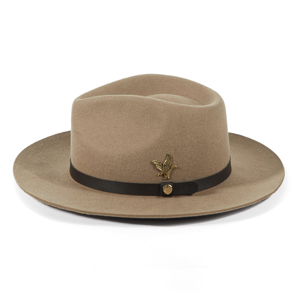 Fedora Felt Hat-Khaki