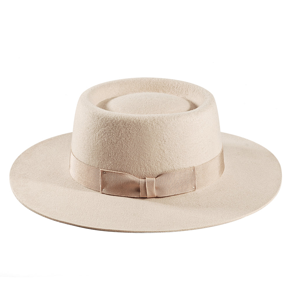 Dome Felt Hat-Beige