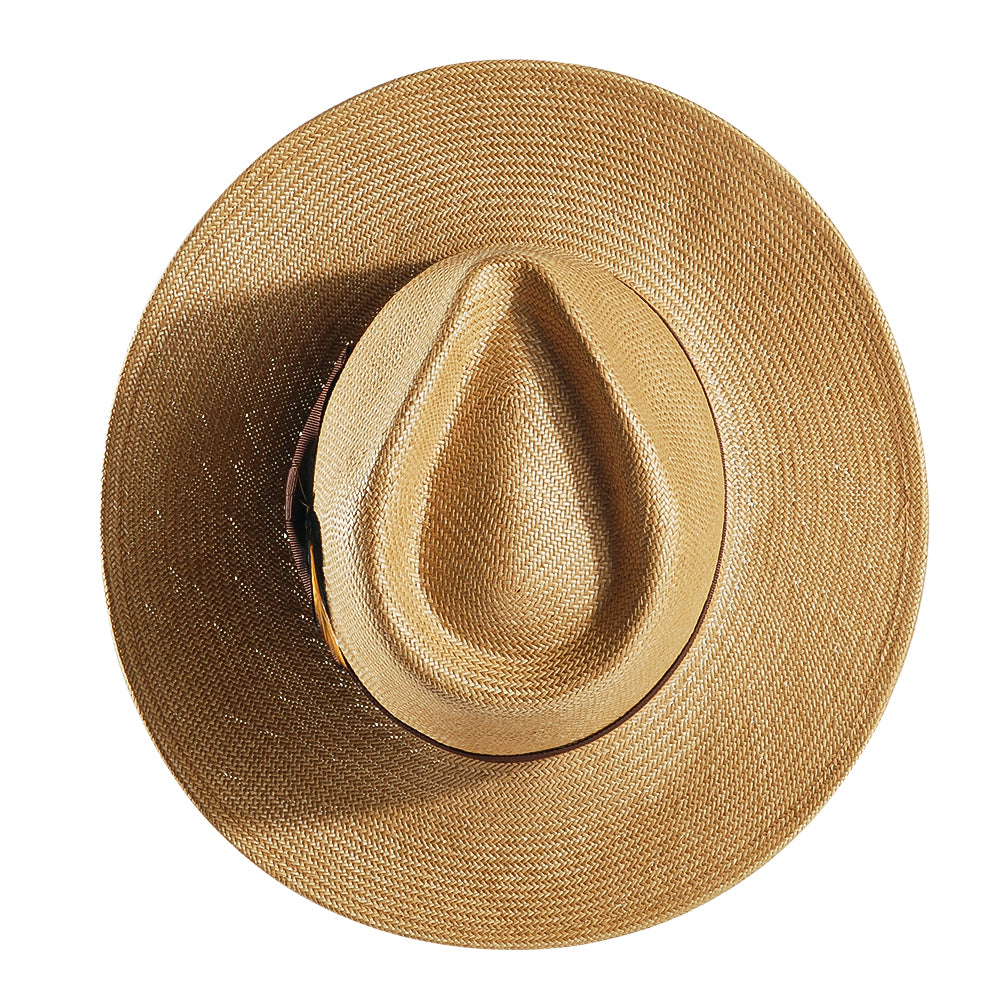 Handcrafted Panama Straw Hat-Brown