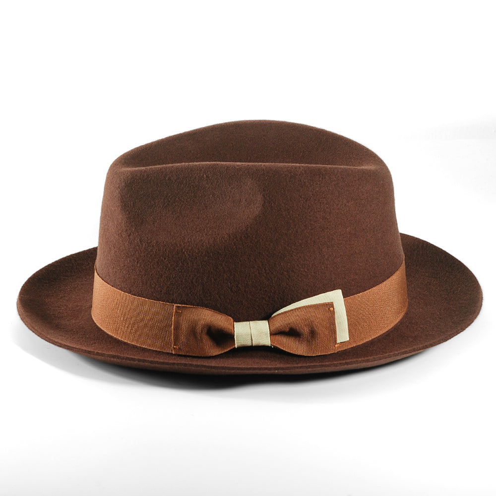 Fedora Felt Hat-Khaki