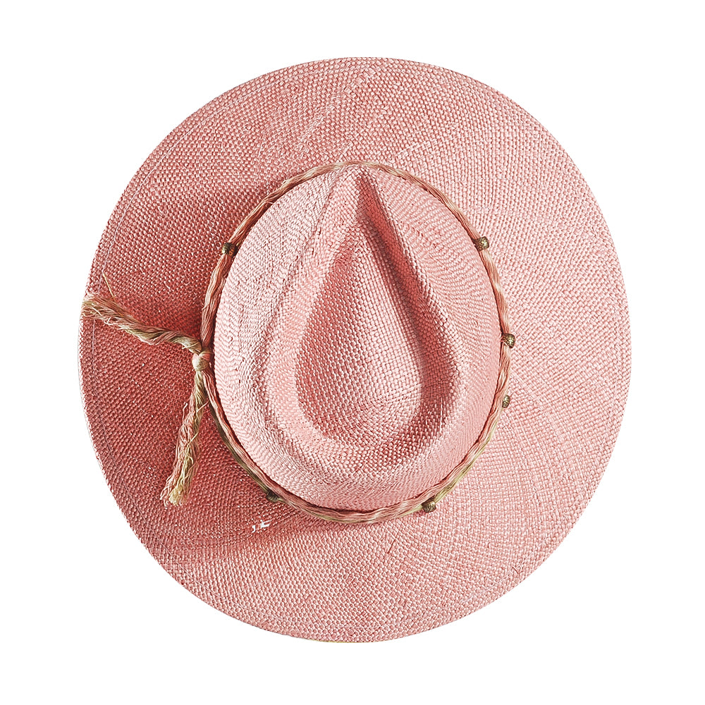 Handcrafted Sisal Hemp Straw Hat-Pink