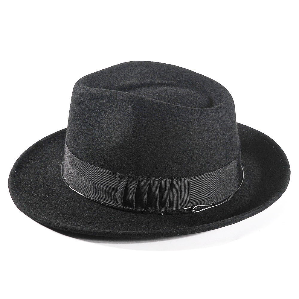 Western Fodora Felt Hat-Black