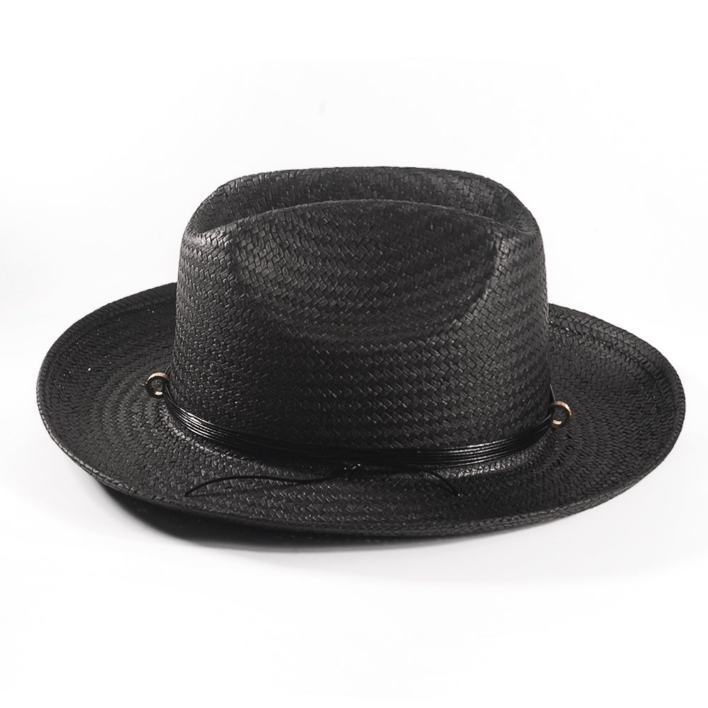 Miller Ranch Straw Fedora Hat - Ebony