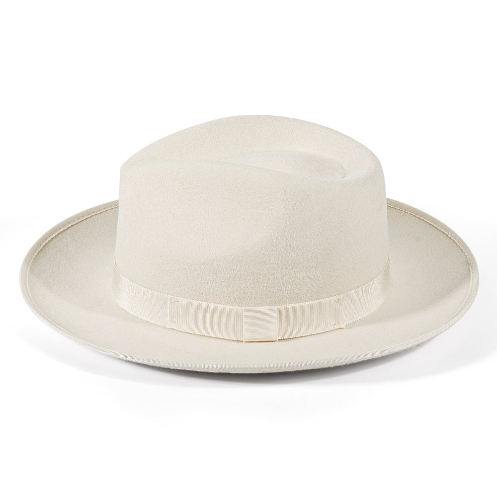 Fedora Felt Hat-White