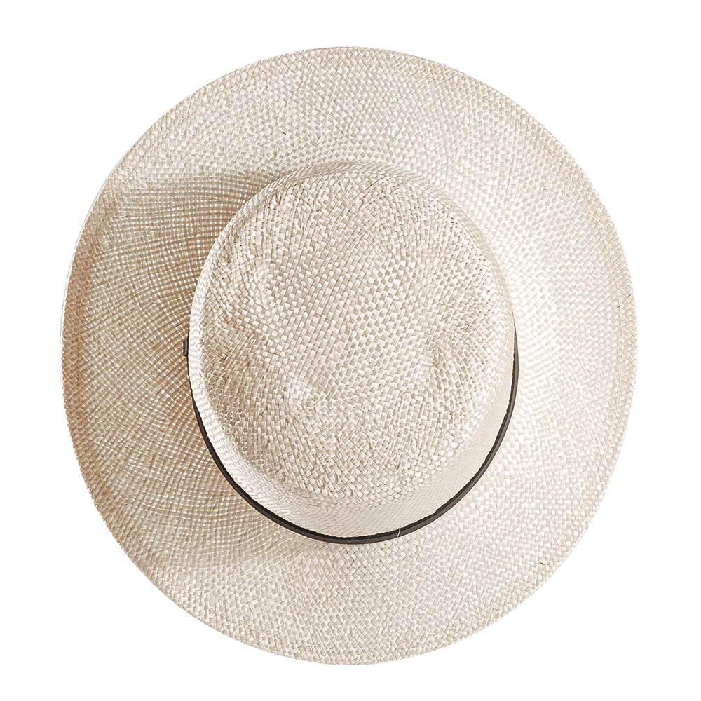 Handcrafted Panama Straw Hat-White-Cupola