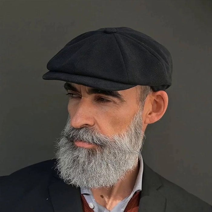 Black Moda Newsboy Cap