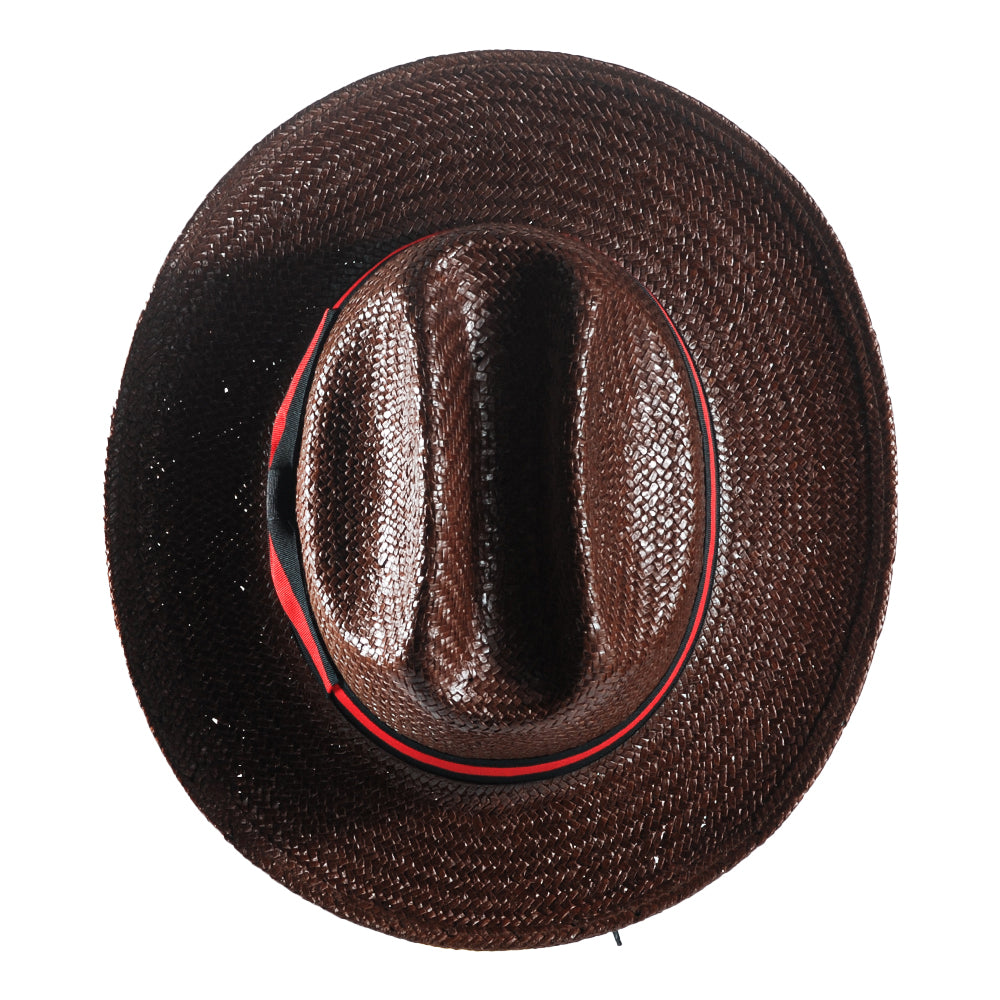 Miller Ranch Fedora Hat - Patriotic Straw–toffee (Includes All The Accessories)