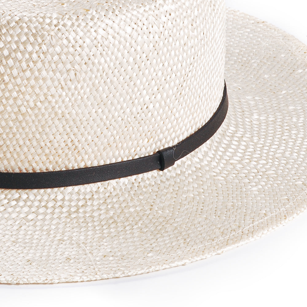 Handcrafted Panama Straw Hat-White-Cupola