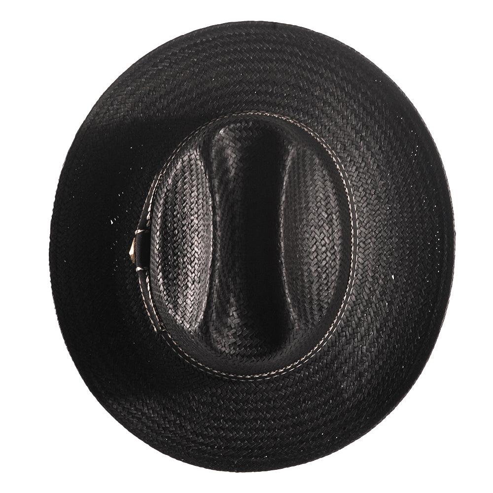 Fedora Straw Hat-Black