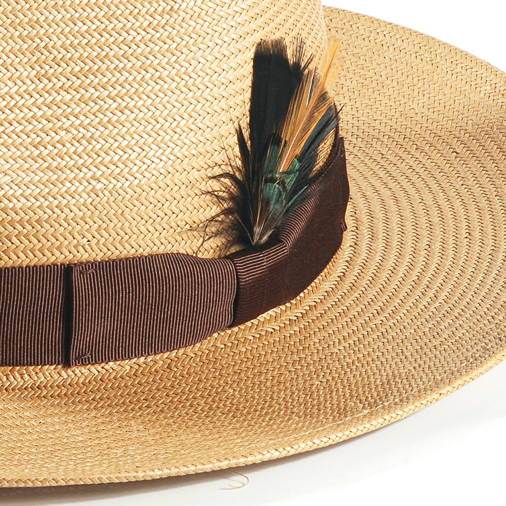 Handcrafted Panama Straw Hat-Brown