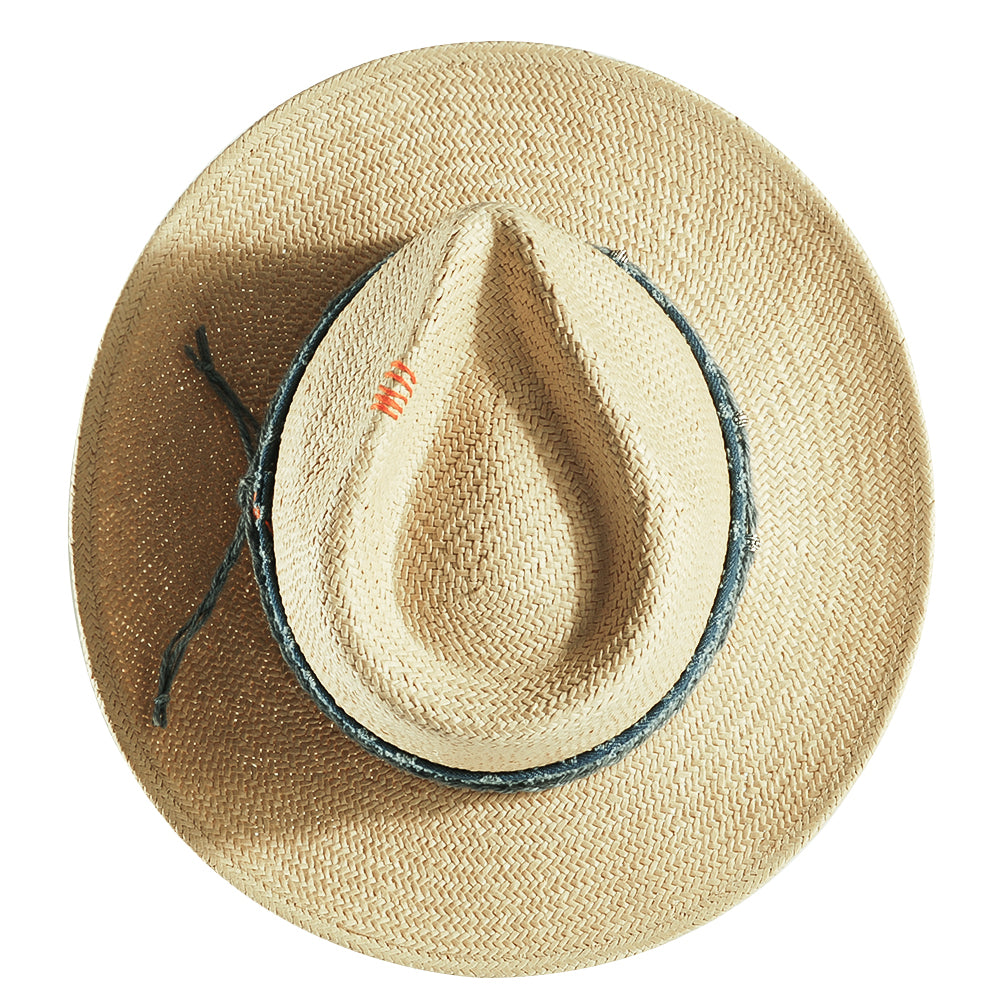 Geoffery Straw Fedora Hat – Beige (Includes All The Accessories)