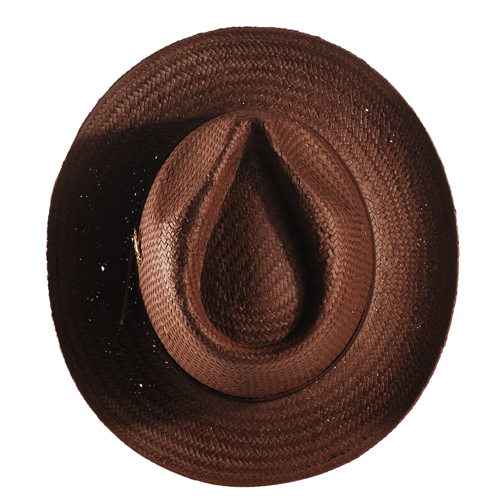 Fedora Straw Hat-Brown