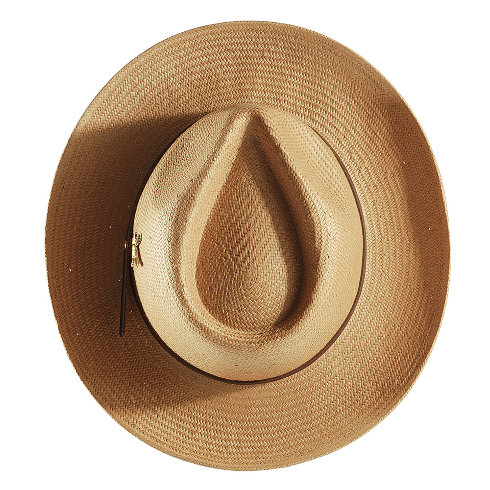 Geoffery Straw Fedora Hat –Khaki (Includes All The Accessories)