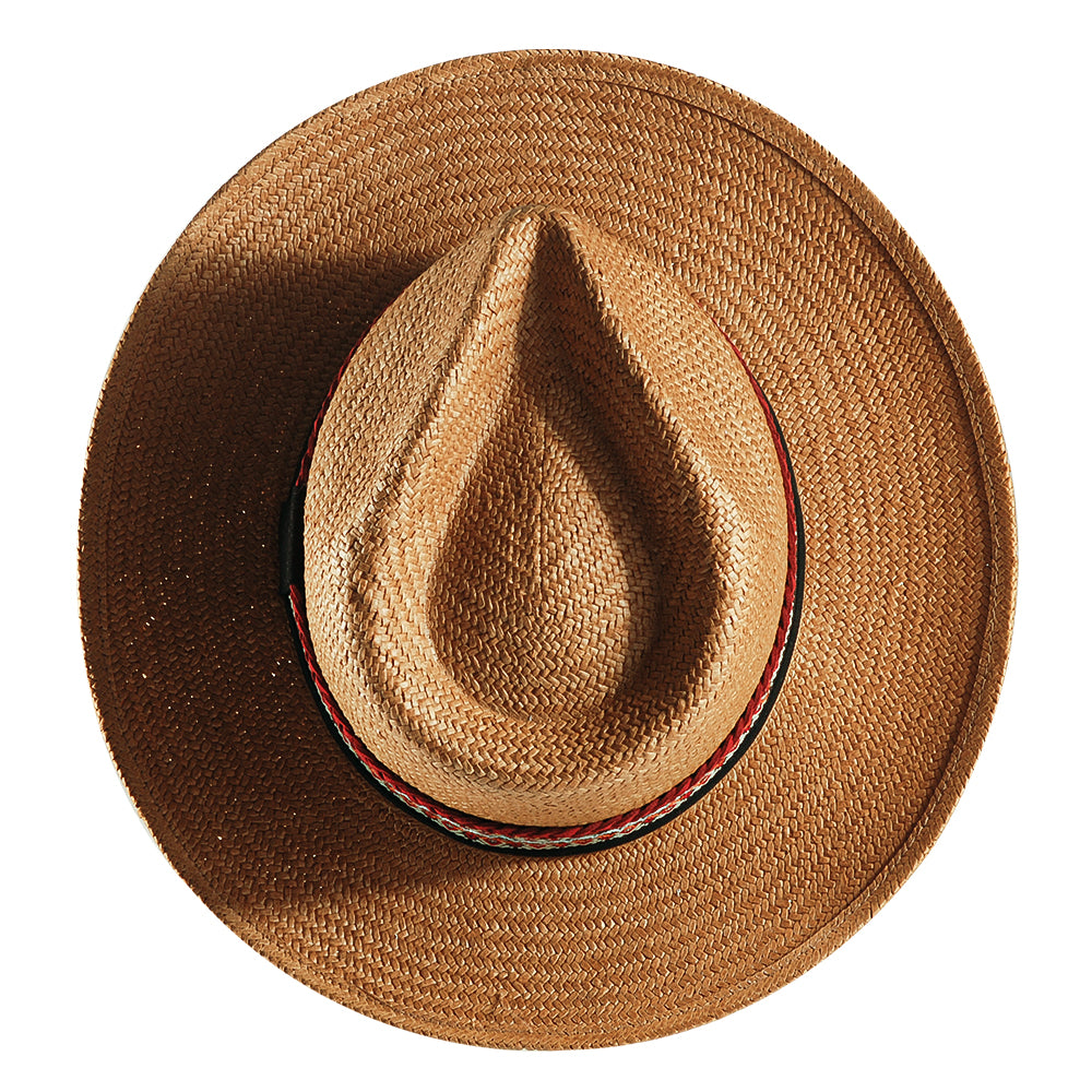 Geoffery Straw Fedora Hat – khaki (Includes All The Accessories)