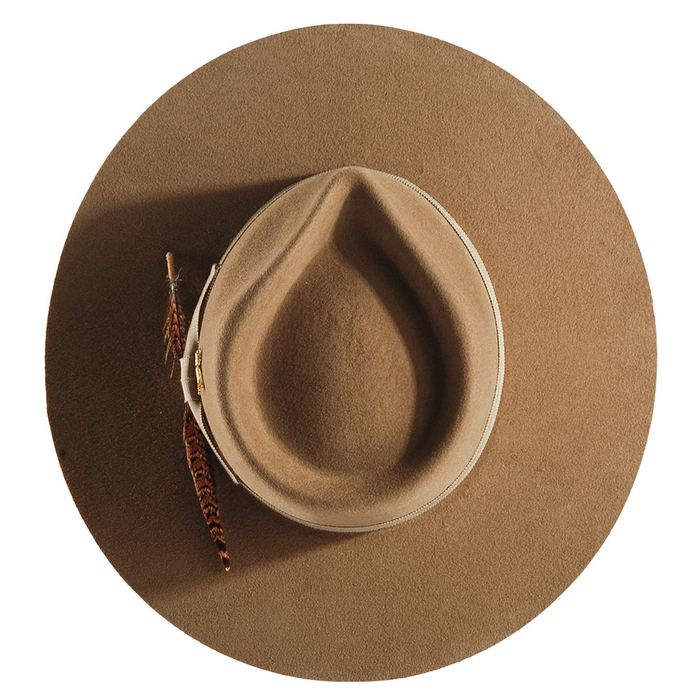 Fedora Felt Hat-Khaki