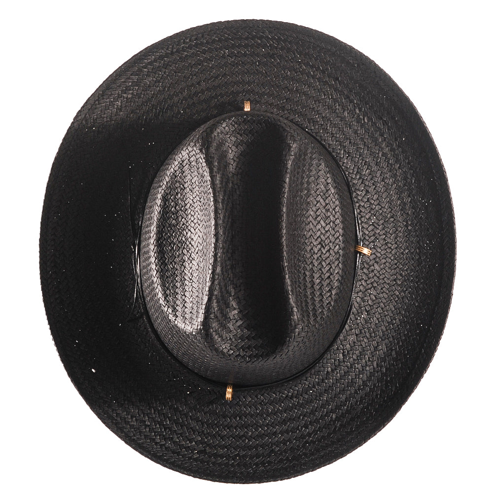 Miller Ranch Straw Fedora Hat - Ebony