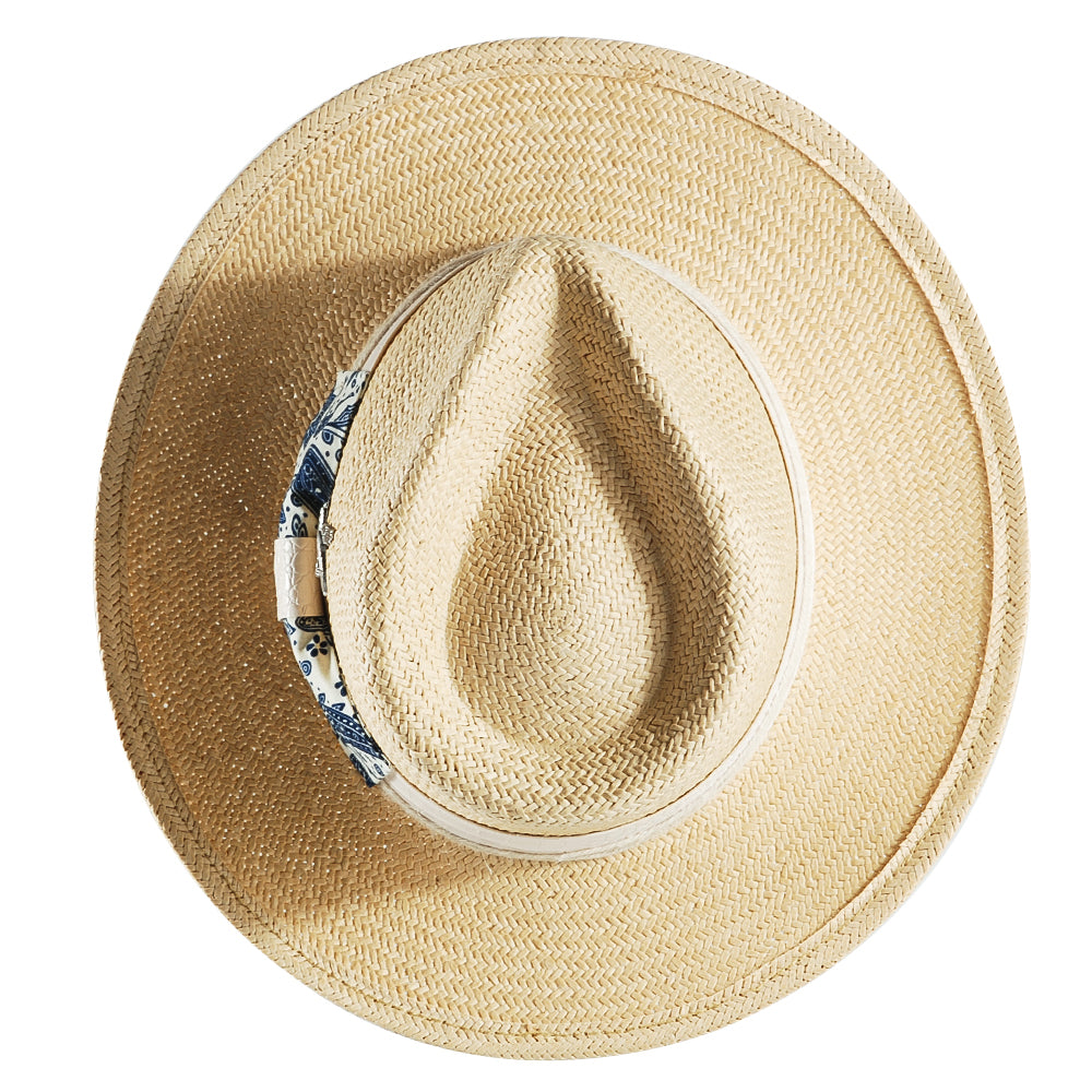 Geoffery Straw Fedora Hat – Beige (Includes All The Accessories)