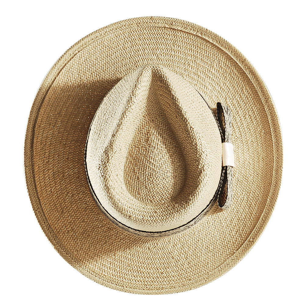 Geoffery Straw Fedora Hat – Beige (Includes All The Accessories)