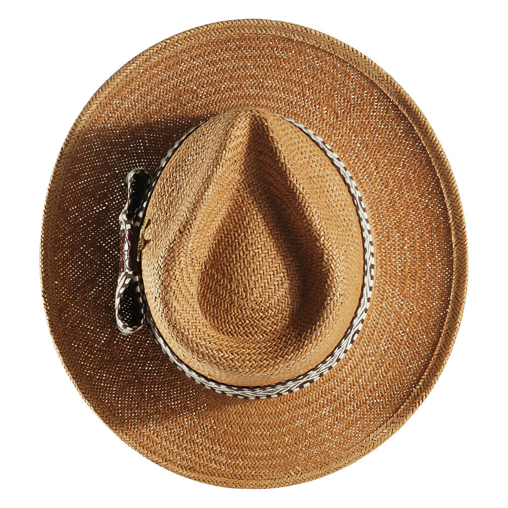 Geoffery Straw Fedora Hat – Beige (Includes All The Accessories)