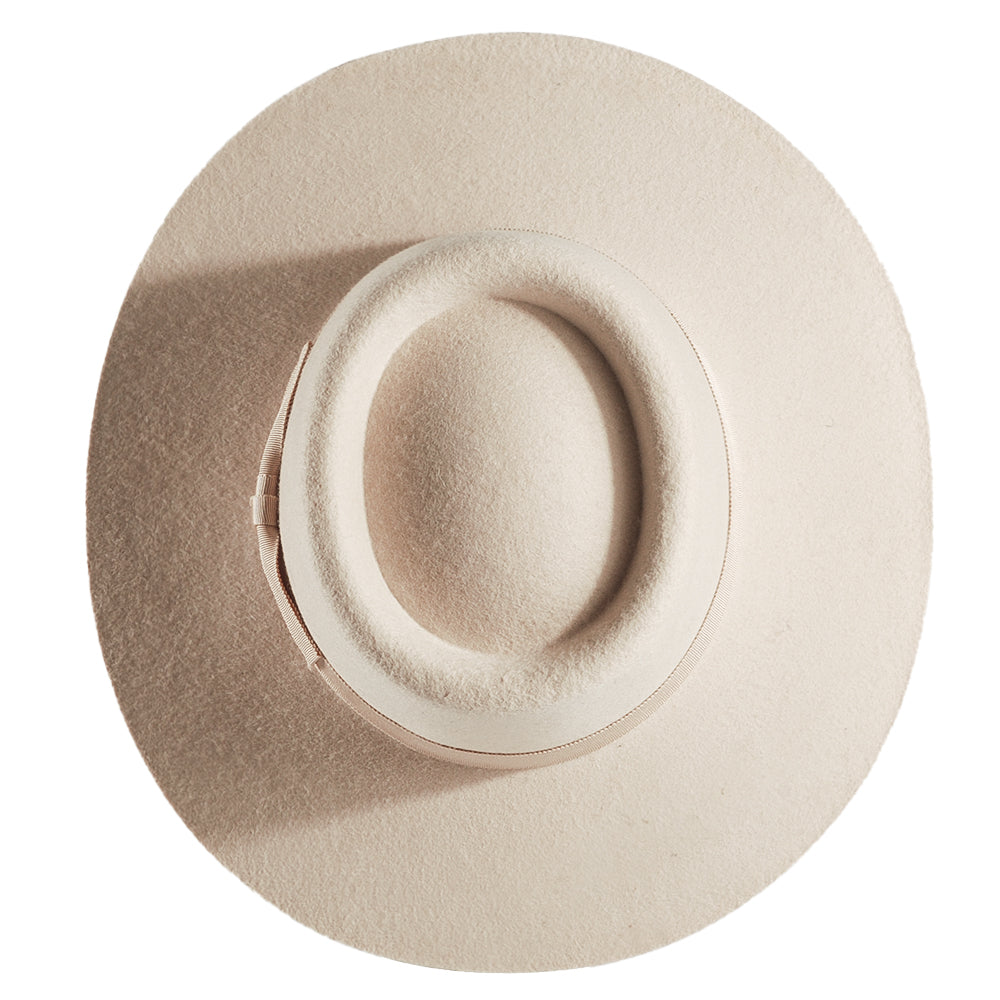 Dome Felt Hat-Beige