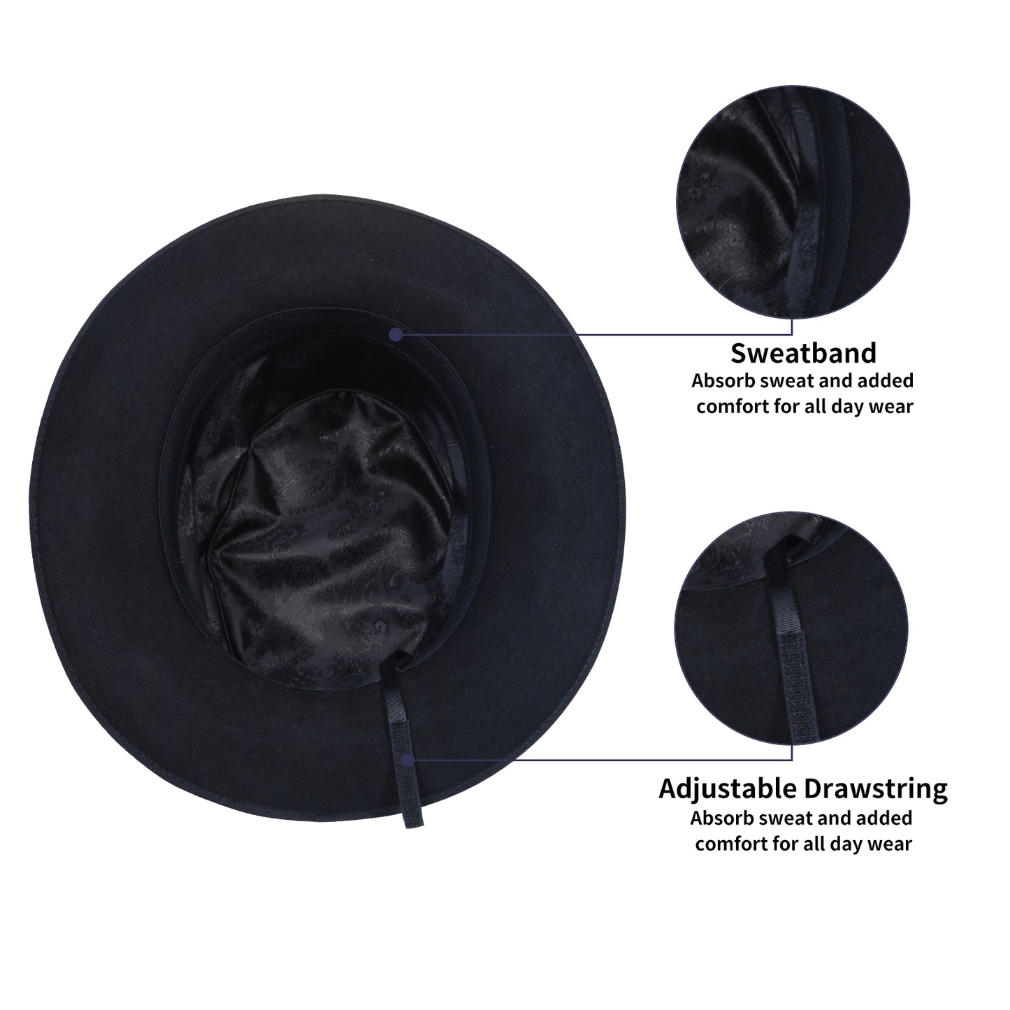 Open Road Felt Hat-Black