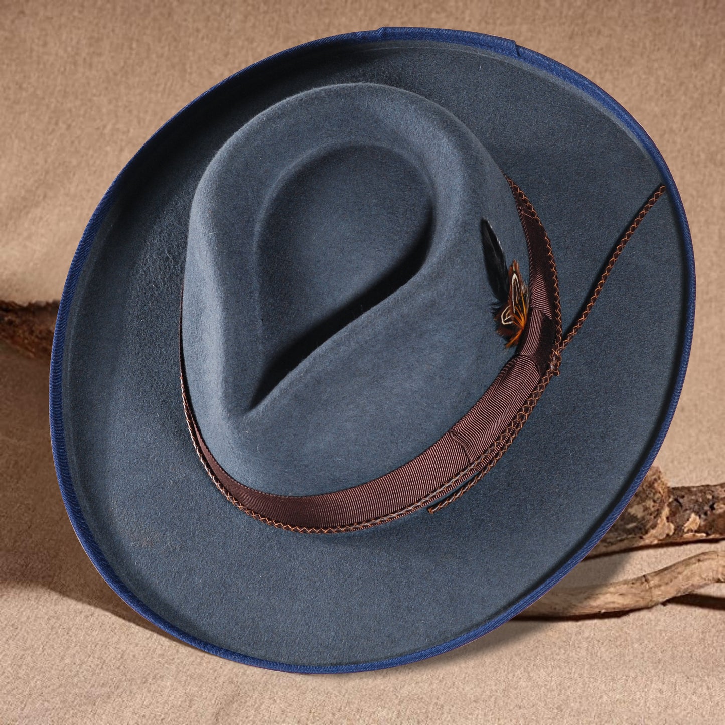 Western Fodora Felt Hat (Includes All The Accessories)