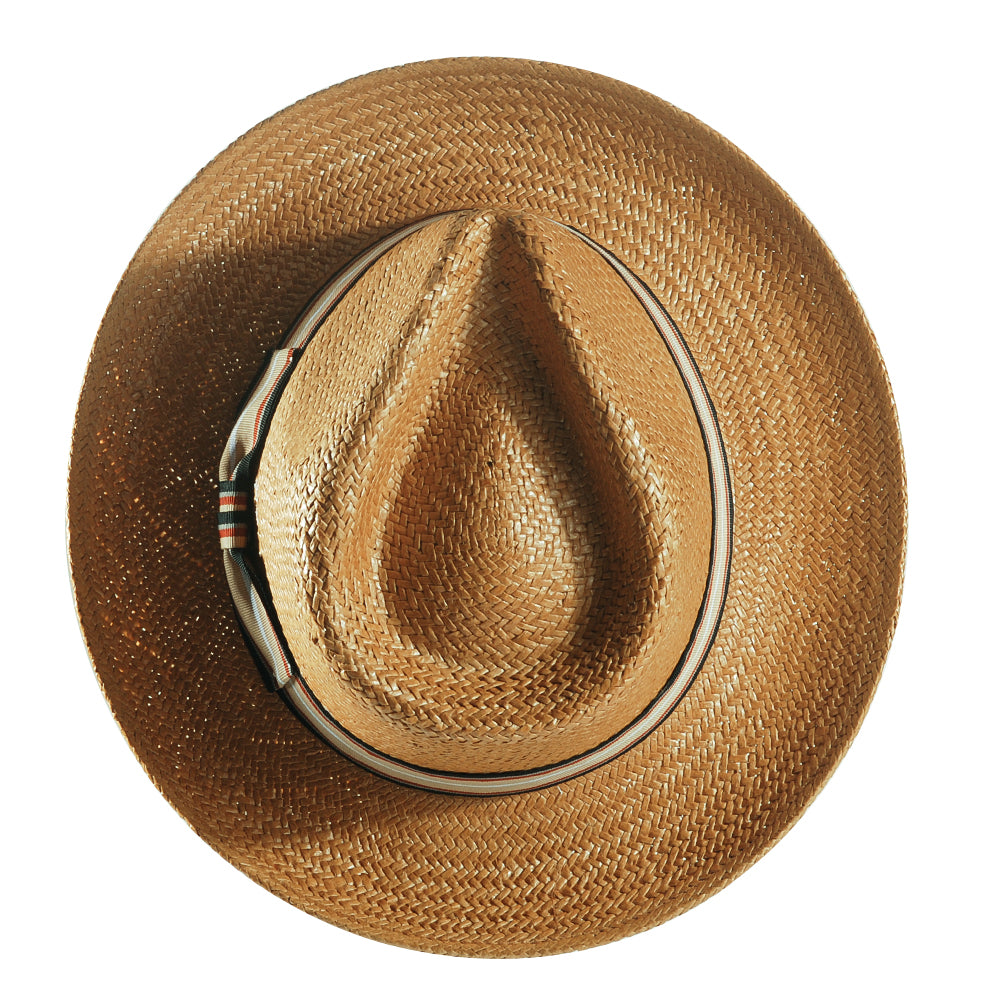 Geoffery Straw Fedora Hat –Khaki (Includes All The Accessories)