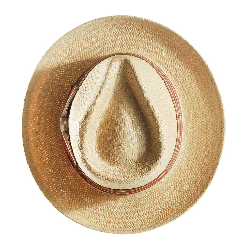 Geoffery Straw Fedora Hat –Beige (Includes All The Accessories)