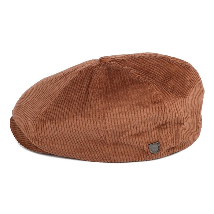 Corduroy Scottish 8 Panels Cap-Brown