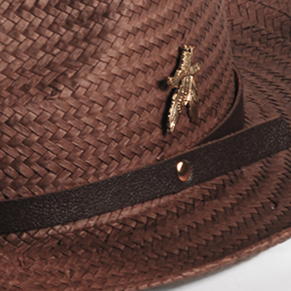 Fedora Straw Hat-Brown