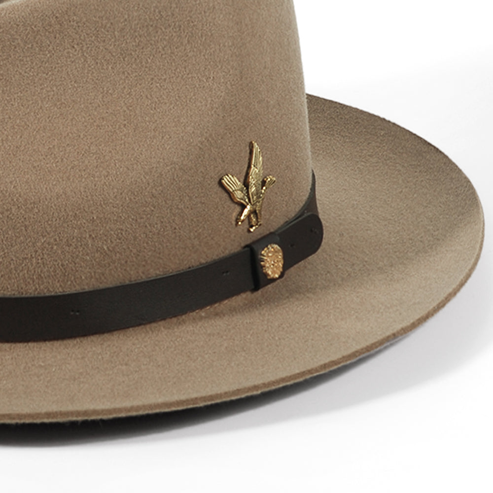 Fedora Felt Hat-Khaki