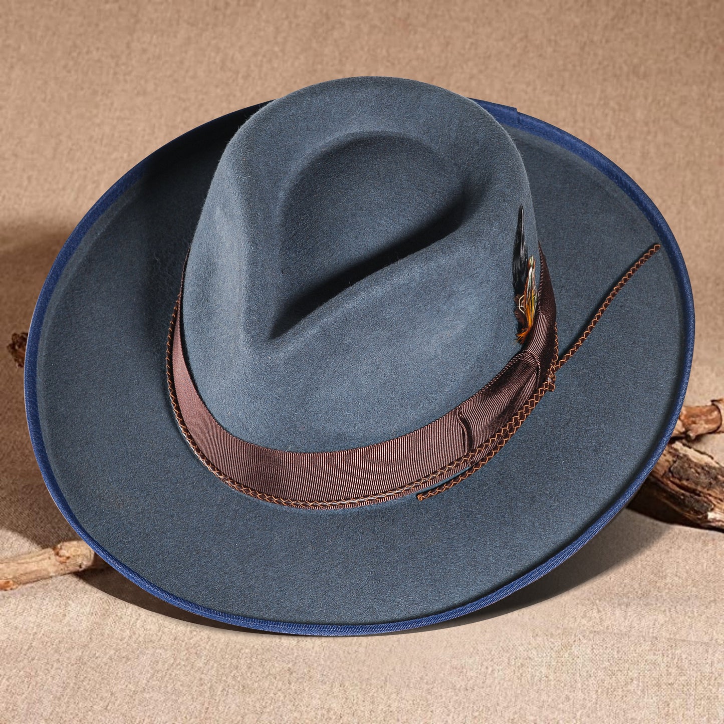 Western Fodora Felt Hat (Includes All The Accessories)