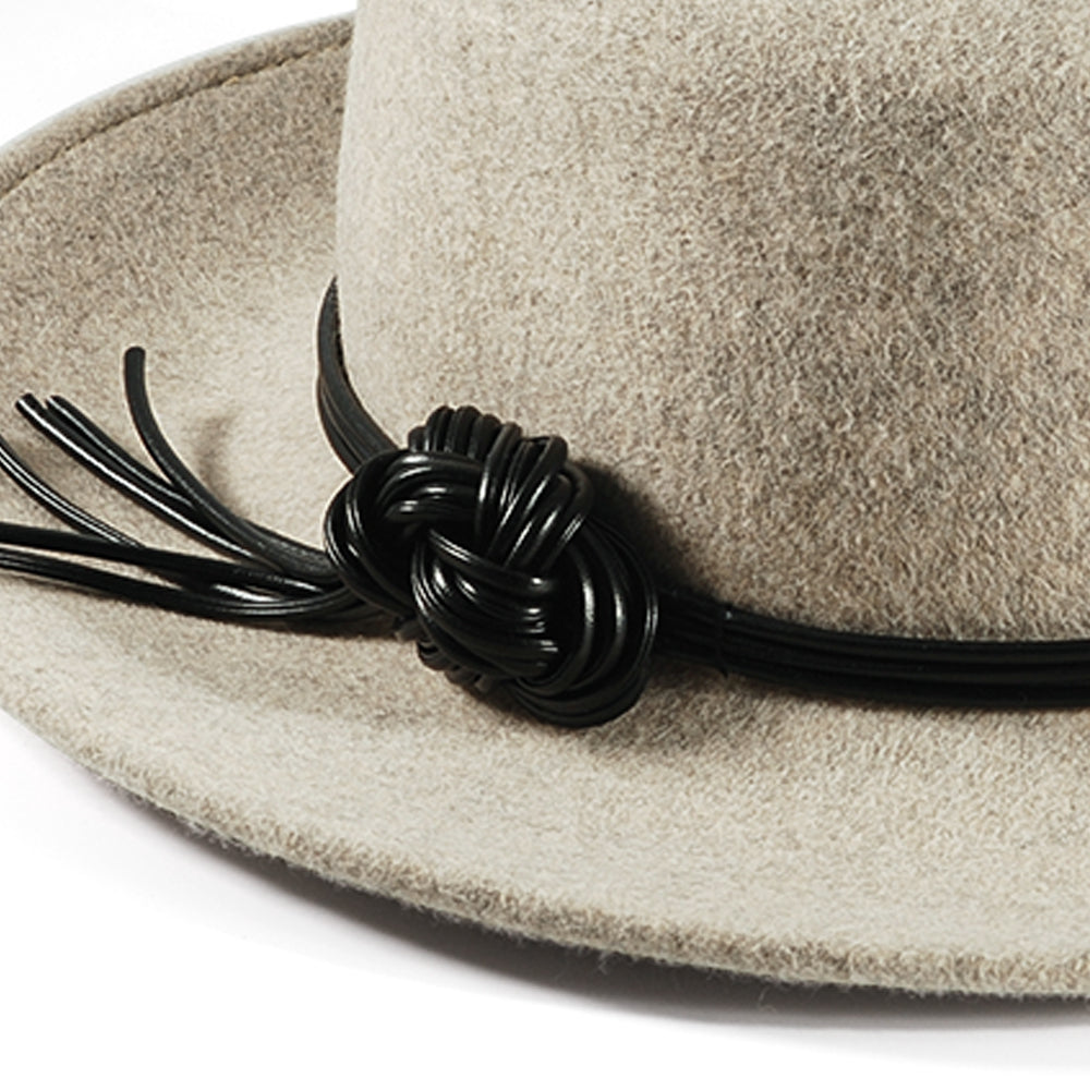 Rounded Felt Hat-Gray