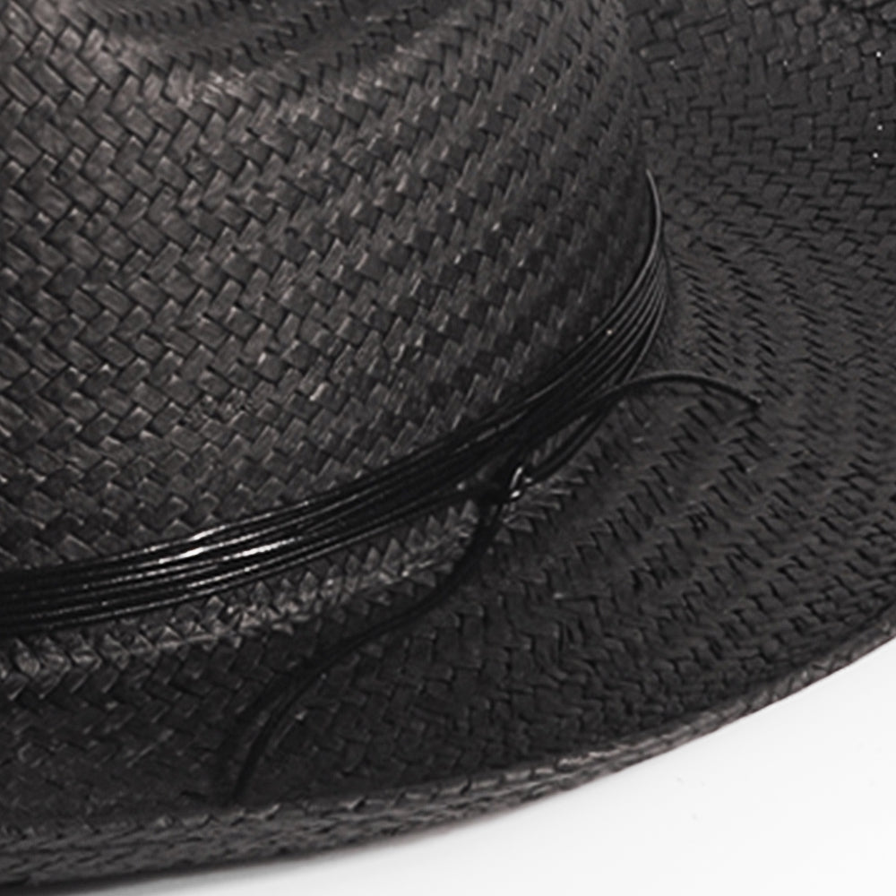 Miller Ranch Straw Fedora Hat - Ebony