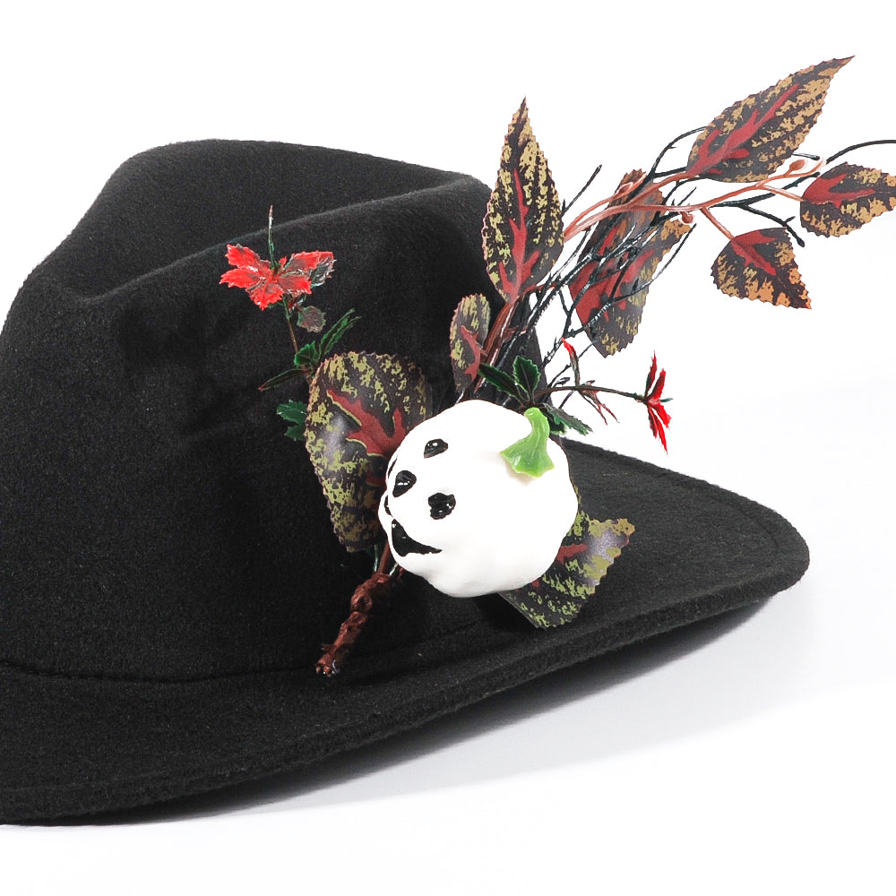 Halloween White Pumpkin Felt Hat(Includes all accessories)