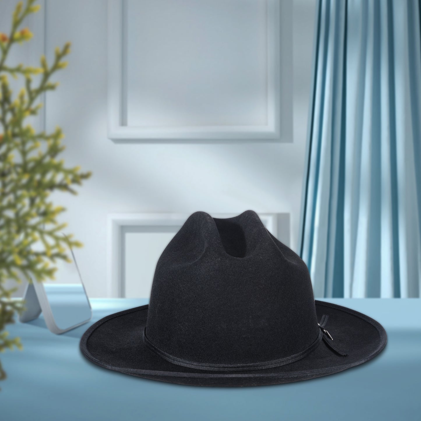 Open Road Felt Hat-Black